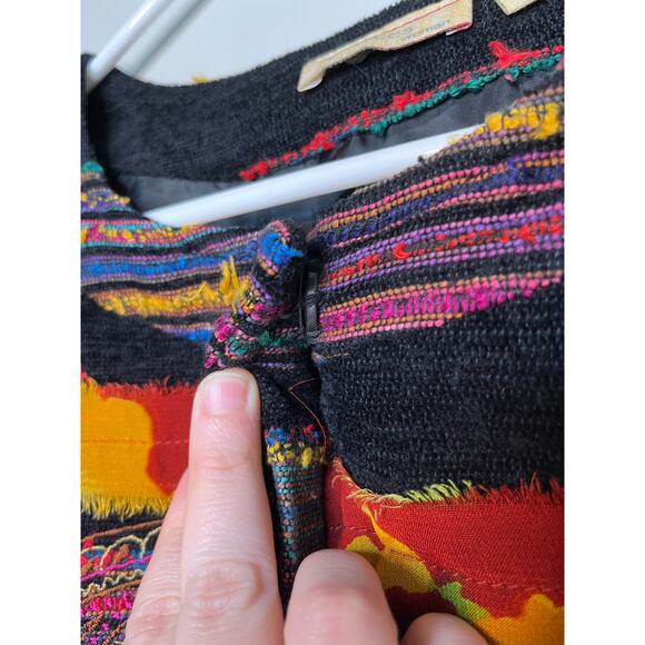 2000s Choices Textured Floral Maximalist Patchwork Tapestry Artsy Jacket 2X - Picture 6 of 7